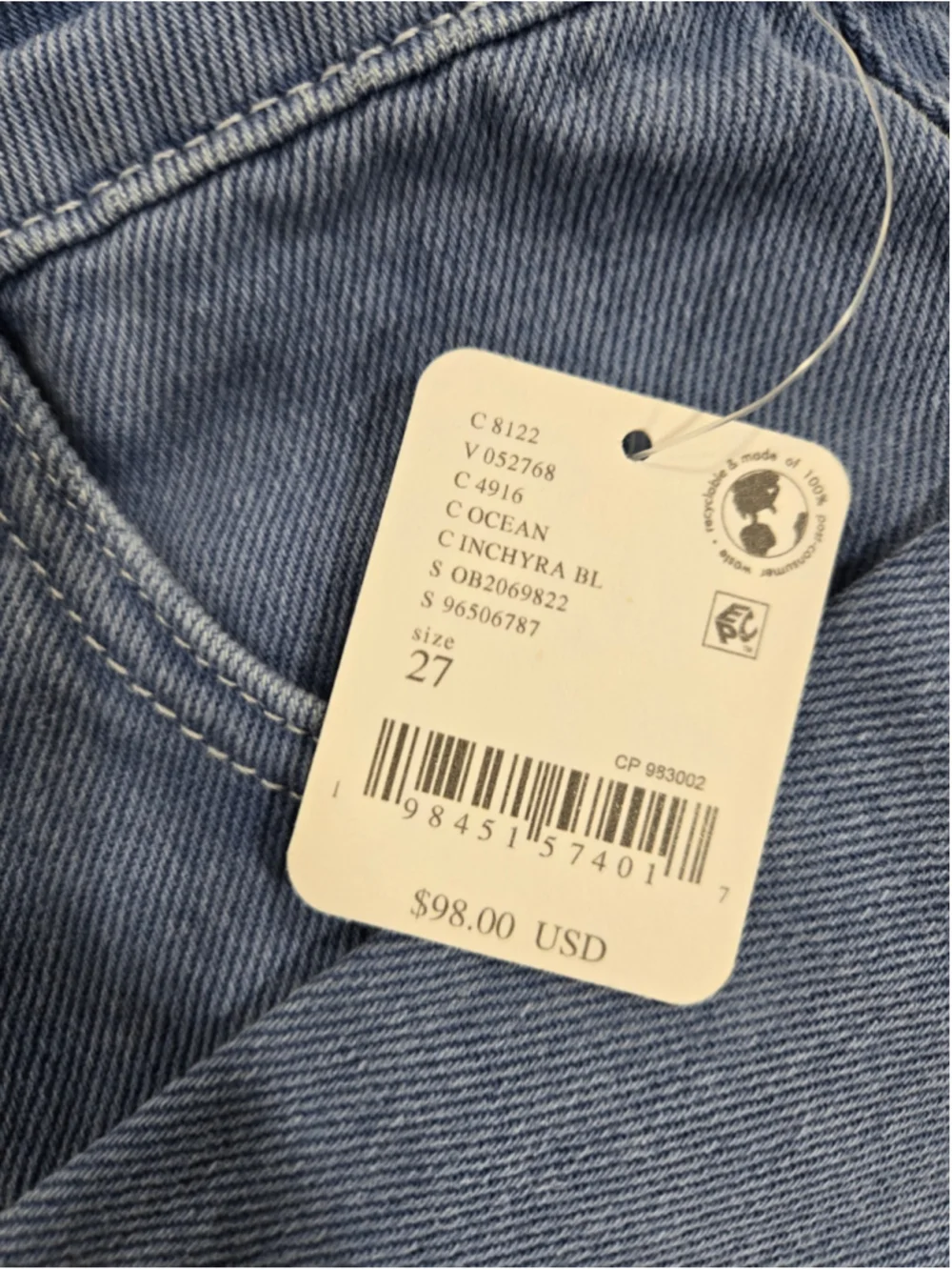 Free People Wide Leg Jeans Women's Size 27 Blue